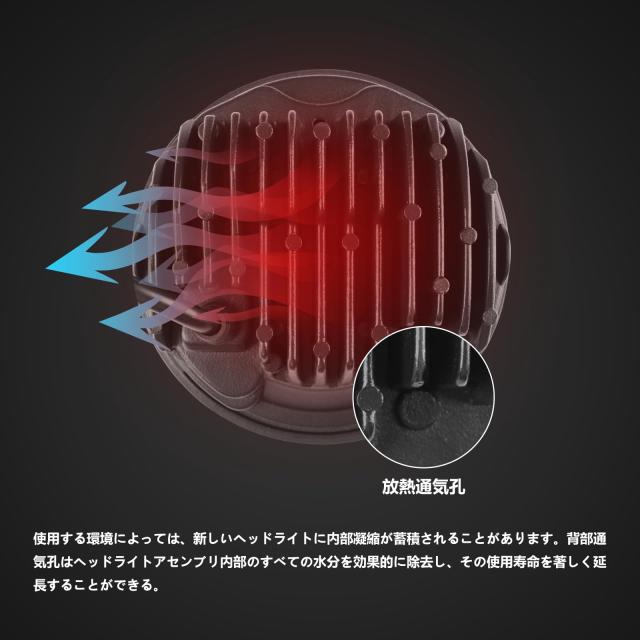 Vancroser クロスカブ CC110 ヘッドライト LED オートバイ ヘッドライト DRL付き Hi/Lo切り替え 12V/24V IP68防水 X型 ホンダ クロスカブ_3
