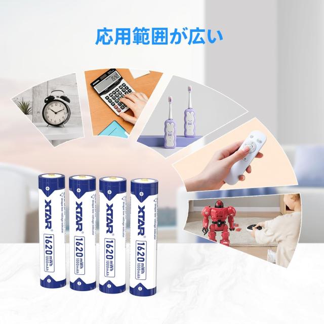 XTAR 1.5V 単4リチウム電池 1620mWh 高容量AAA充電池 (単四リチウム電池8本)