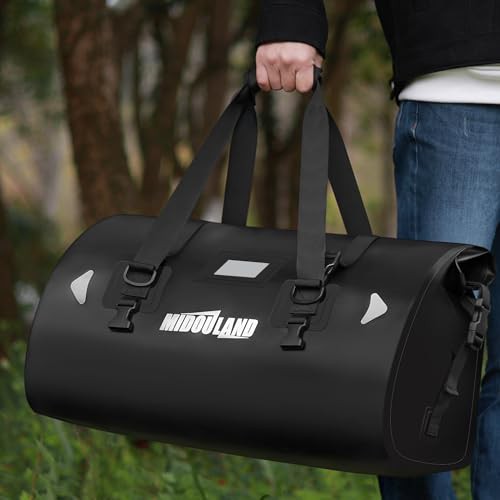 バイク用シートバッグ シートバッグ 60L 大容量 600D PVC IPX6 完全防水 防塵 折りたたみ式 携帯便利 バイク用 キャンプ 反射テープ付き の通販は