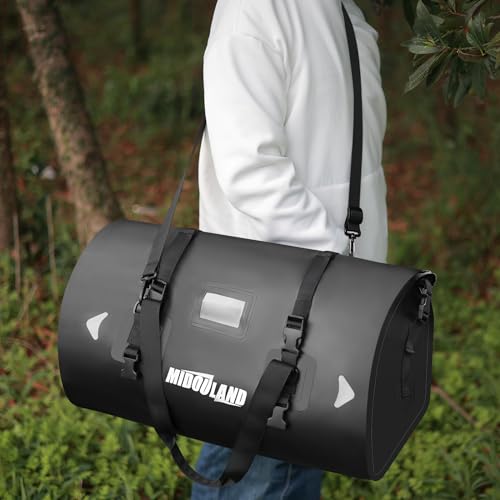 バイク用シートバッグ シートバッグ 60L 大容量 600D PVC IPX6 完全防水 防塵 折りたたみ式 携帯便利 バイク用 キャンプ 反射テープ付き の通販は