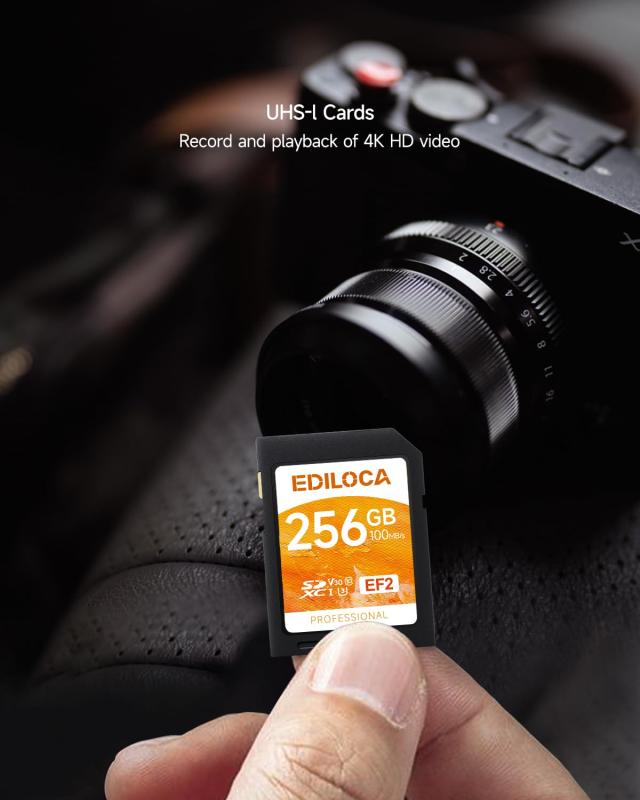 Ediloca EF2 256GB SDカード SDXC C10 UHS-I U3 V30 メモリカード 高速 読み取り速度 100MB/s 書き込み速度 90MB/s Full HD ＆ 4K UHD ビ_6