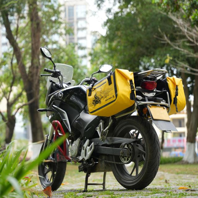 ARMOURAIN バイクのサイド・バッグ50L (25L*2) の座席袋サドル袋オートバイの付属品 (Yellow)_3