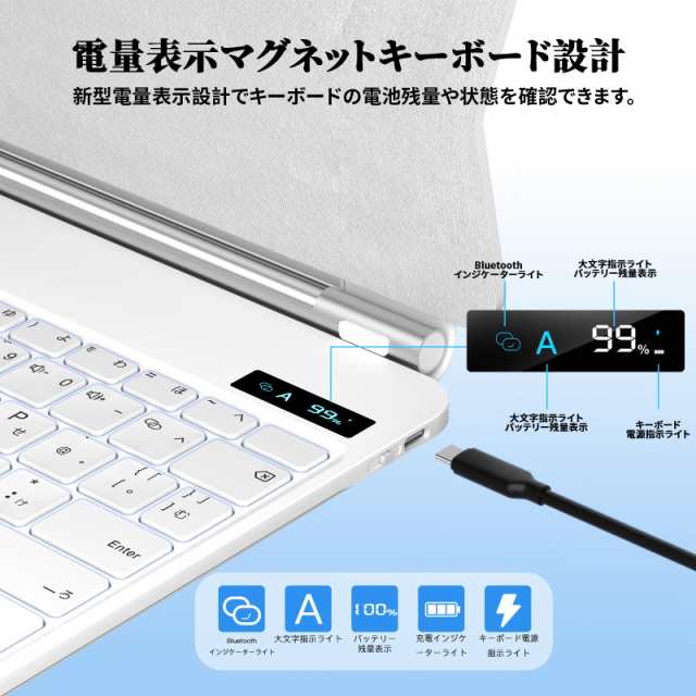 マジックキーボード SUKEBON iPad 10 専用 キーボード付きケース 10.9インチ 【日本技適認証取得】iPad 第10世代（A2696 A2757 A2777）専の通販は