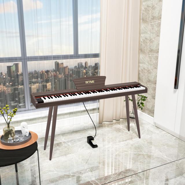 IKTMI 電子ピアノ 88鍵盤 木製 ピアノ 88鍵 Digital Piano ペダル付き スタンド一体型 アップライトピアノ DREAM音源 MIDI対応 初心者 子_7