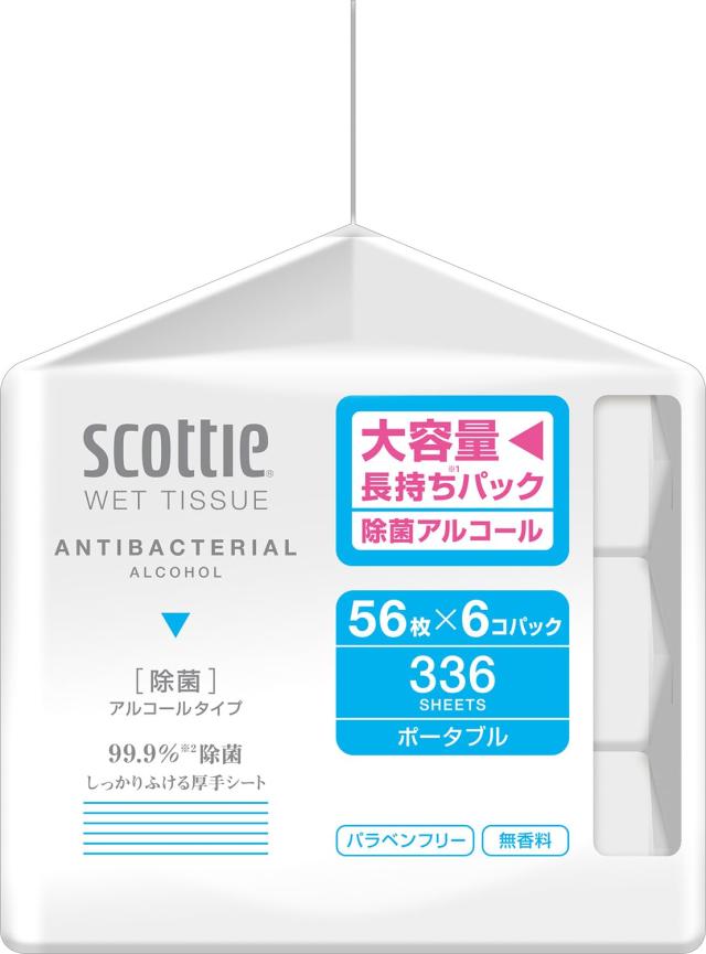 【ケース販売】 スコッティ ウェットティシュー 除菌 アルコールタイプ 56枚×6個セット ×6入り 【ケース販売】 スコッティ ウェットティシュー 除菌 アルコールタイプ 56枚×6個セット ×6入り