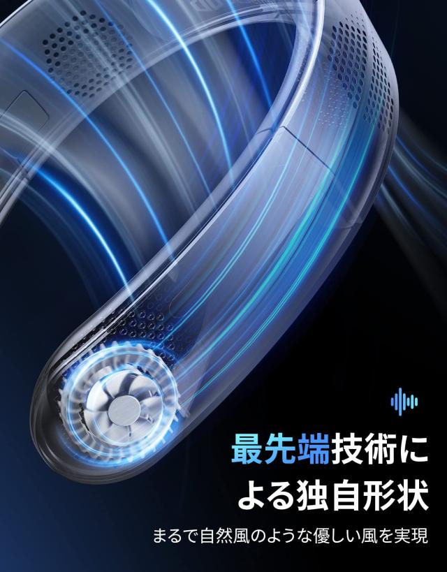 2024進化・風量最強】DesertWest 首掛け扇風機 ネッククーラー 4000mAh