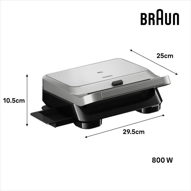 ブラウン グリル スナックメーカー5 SM5038 ホットサンド ワッフル グリル 3種プレート コンパクト 縦置き 収納 簡単操作 お手入れ簡単_1