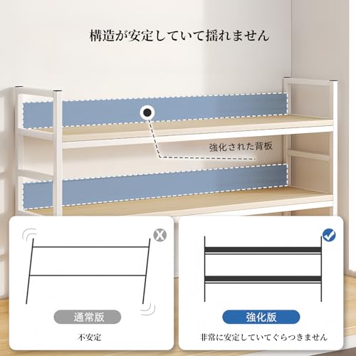 skisopet 机上ラック デスク上置棚 2段 卓上ラック 机上台 机上本棚 skisopet 机上ラック デスク上置棚 2段 卓上ラック 机上台 収納