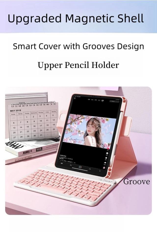縦置き iPad A16 第11世代/10世代 キーボード ケース 360度回転 透明