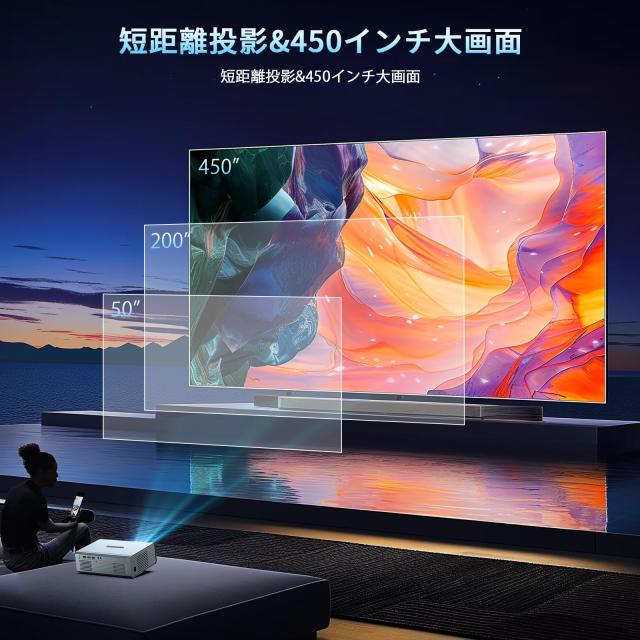 電動フォーカス 26000LM高輝度 低騒音＆家庭 ビジネス両用 プロジェクター 51QbbfOic2L.jpg
