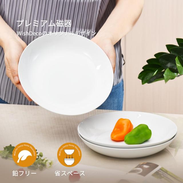 WishDeco カレー皿 3個セット パスタボウル 650ml 食器 サラダボウル