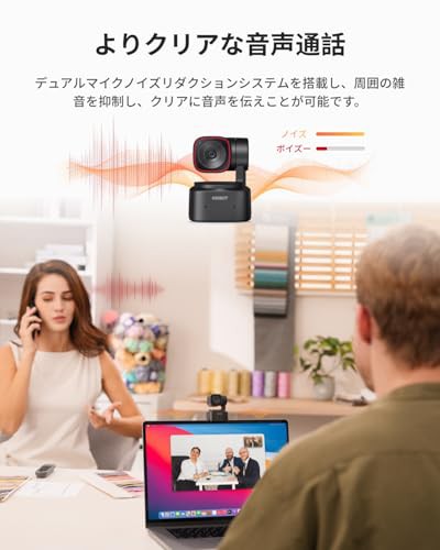 OBSBOT TINY 2 Lite Webカメラ 4K ウェブカメラ AI搭載 自動追跡 4800万画素 HDR 位相差検出AF フィルター加工 ノイズ低減 会議 ライブ配