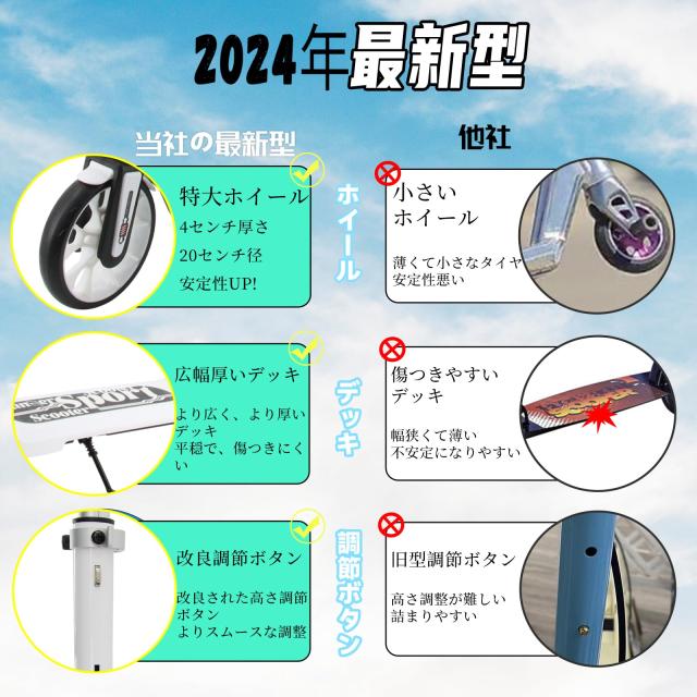 キックボード キックスクーター 大人/子供用 3段階高さ調整