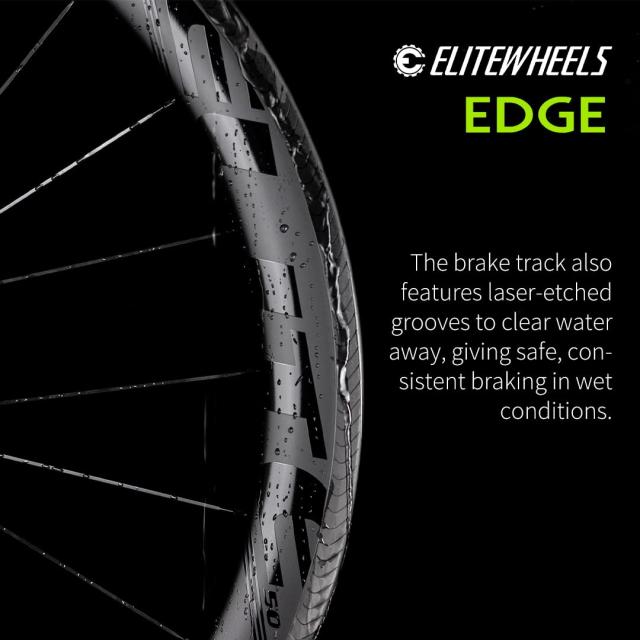 ELITEWHEELS カーボンホイール エッジ 700c リムブレーキ セラミックベアリング 超軽量 1291g 40mm ホイールセット ロードバイク用 ラチ_1
