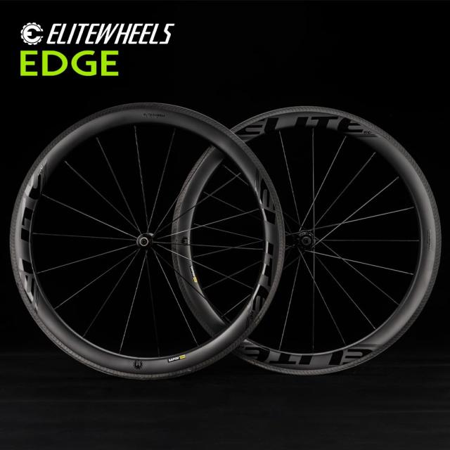 ELITEWHEELS カーボンホイール エッジ 700c リムブレーキ セラミックベアリング 超軽量 1291g 40mm ホイールセット ロードバイク用 ラチ_3