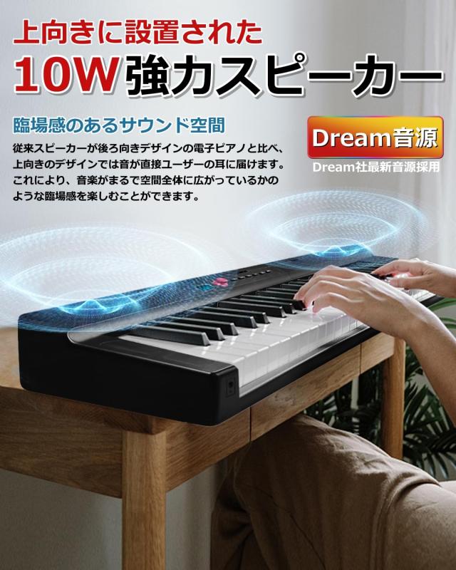 【音質アップ 折り畳み式】 Longeye 電子ピアノ 88鍵盤 FOLD PRO II 充電型 給電利用可 本格ペダルポート対応 生ピアノと同じ鍵盤サイズ_1