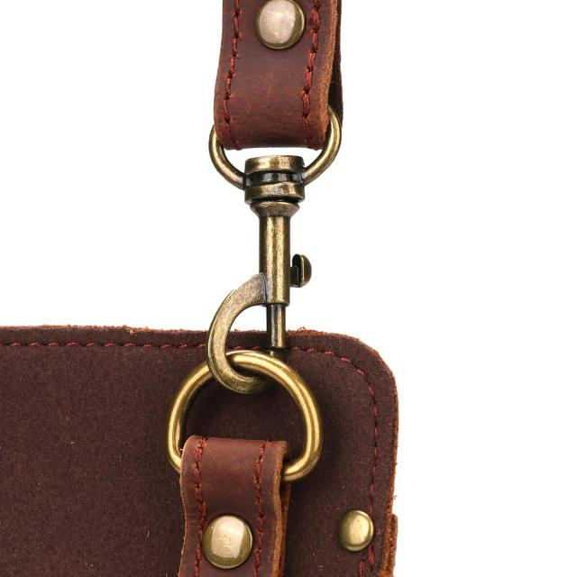 TOURBON ガーデニングポーチ 剪定鋏ポーチ 革 シザーケース バッグ 園芸 花屋 ウエストポーチ ショルダーストラップ付き