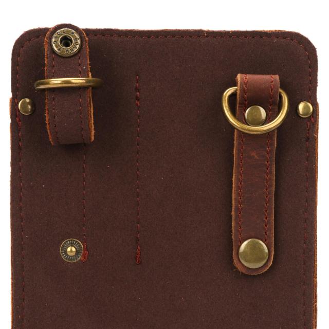 TOURBON ガーデニングポーチ 剪定鋏ポーチ 革 シザーケース バッグ 園芸 花屋 ウエストポーチ ショルダーストラップ付き