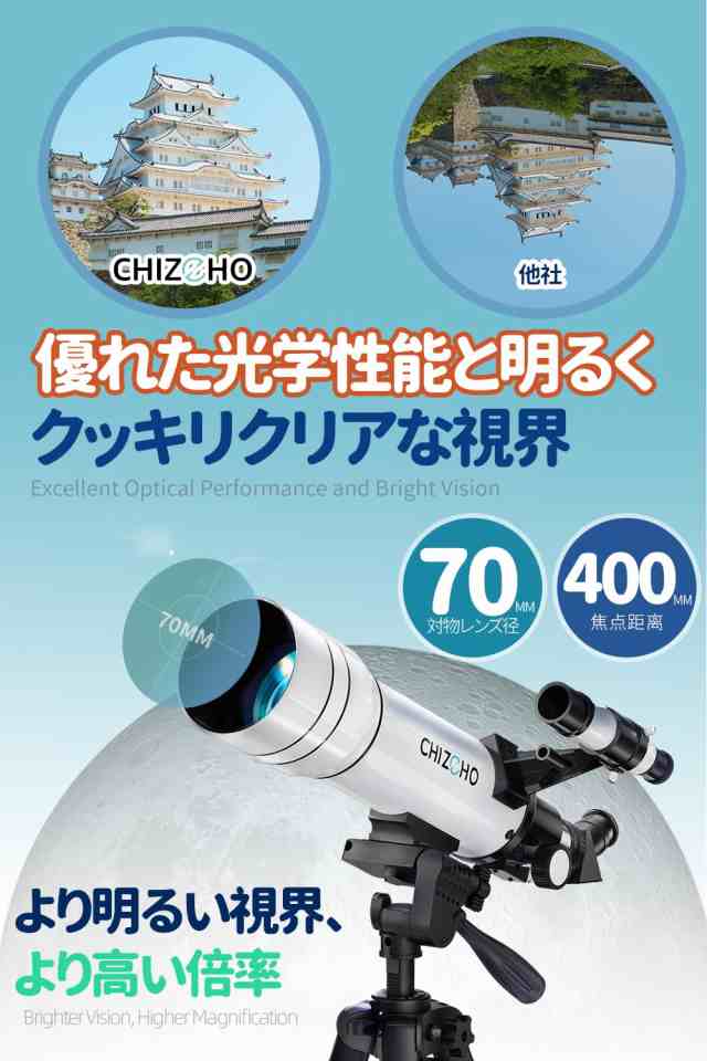 天体望遠鏡 大人使用可能 150倍以上 高倍率の天体観測望遠鏡（最大333倍）初心者に最適 月のクレーターや土星の輪が見える 調整可能なアの通販はau  PAY マーケット - Litlulu Meena | au PAY マーケット－通販サイト