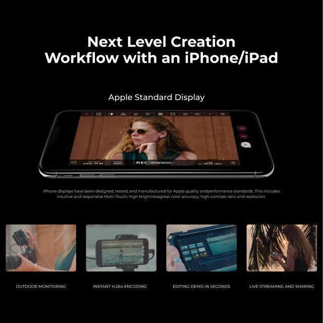 【公式販売店】Accsoon SeeMo 4K カメラto iPhone/iPad ビデオ モニター 映像伝送システム ミニビデオ送信機 4Kモバイルライブストリーミ_2