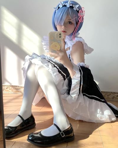 神併良品] レム コスプレ ウィッグ付き 水色髪ショート Reゼロ