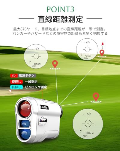 BooMee ゴルフ 距離計 レーザー距離計 ゴルフ距離測定器 800Y 超軽量 高低差 ピンロック機能 レーザー距離測定器 ハードケース  ゴルフ用の通販はau PAY マーケット - Litlulu Meena | au PAY マーケット－通販サイト