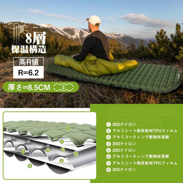 Hikenture 高R値6.2 エアーマット 楽天市場】【全店舗P10☆ワンダフルデー】Hikenture高R値6.2