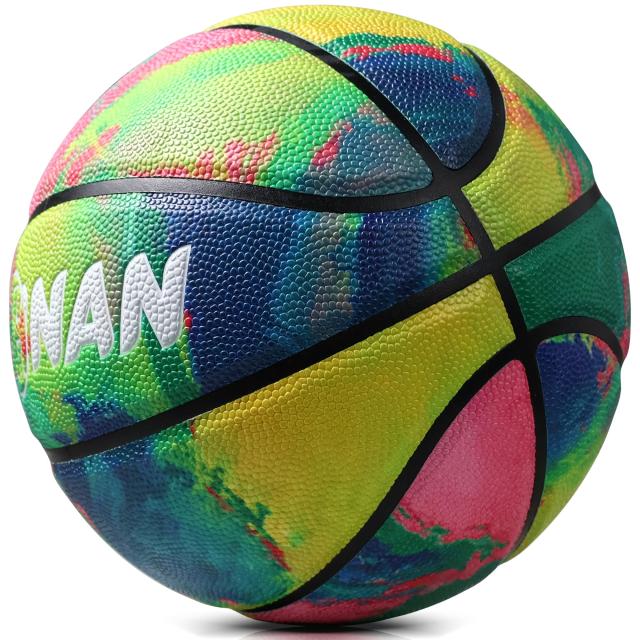 JPHNAN バスケットボール 6号 吸湿性革 合皮 カラフル バスケ 屋外