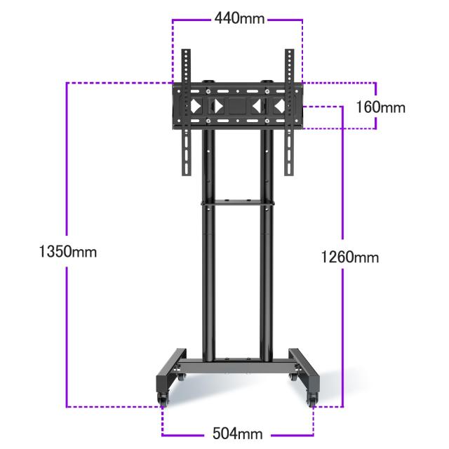 ASMXQY テレビスタンドキャスター 付き床置き 32~60インチ対応,可動式