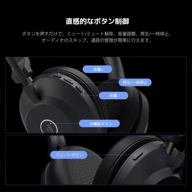 Nuroum ヘッドセット USB 有線 マイク付き ノイズキャンセリング 両耳 ミュート機能 クリアな通話 リモートワーク Web会議用 USB-A/Type-