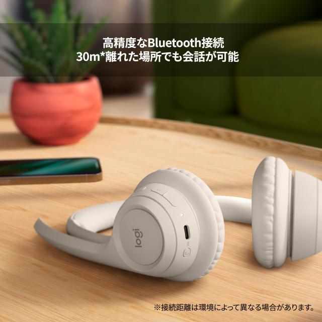 ロジクール ワイヤレスヘッドセット ZONE 300 Zone300OW Bluetooth 軽量 122g マルチポイント接続対応 2台同時接続 デュアルビームフォー_2