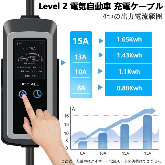joy all「2025新上場 EV充電 器 家庭 用」4つ電流モード切替可能 （
