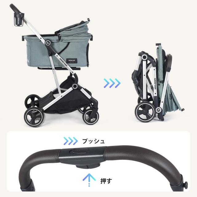 Beberoadペットカート ペットバギー 多機能折りたたみ式猫小