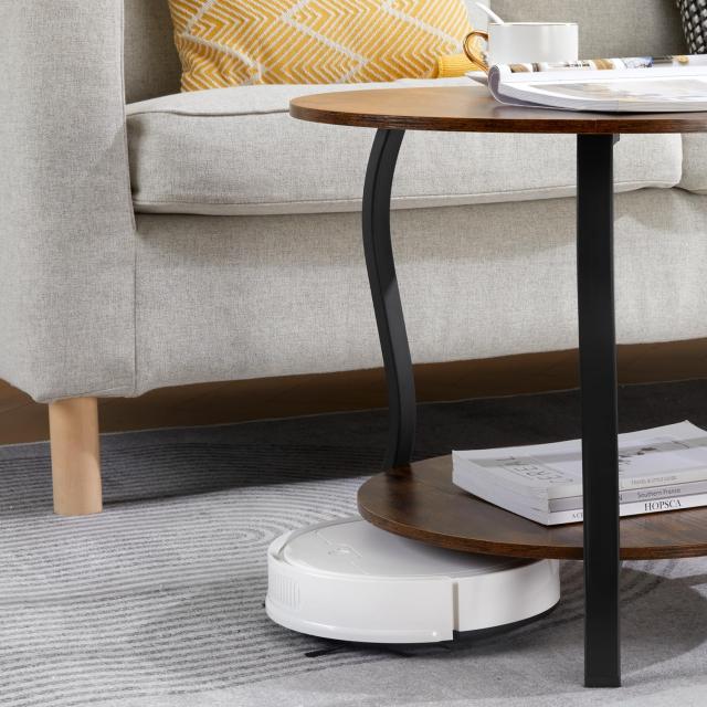 ZEXVIDA コーヒーテーブル 丸型 ローテーブル 幅58×奥行58×高さ48.3