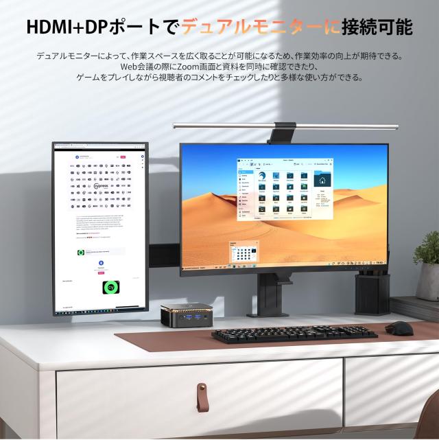 ミニpc n100 mini pc 動作より安定最大3.4GHz 4C/4T 小型pc 16GB DDR4