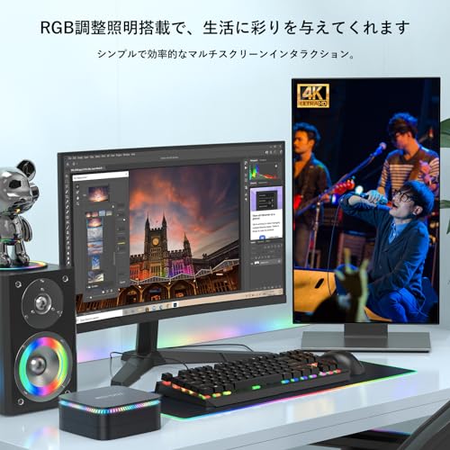 ミニpc n100 mini pc 動作より安定最大3.4GHz 4C/4T 小型pc 16GB