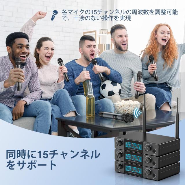 楽天市場】JAMELO ワイヤレスマイク 金属デュアルUHF