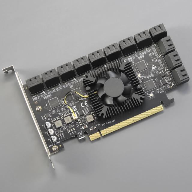 GLOTRENDS SA3824 24ポートPCIe X16 SATA3.0拡張カード、OSブートをサポート、Windows,Linux,Mac OS,NASと互換性あり_1