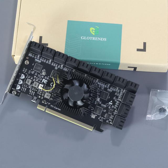 GLOTRENDS SA3824 24ポートPCIe X16 SATA3.0拡張カード、OSブートをサポート、Windows,Linux,Mac OS,NASと互換性あり_6