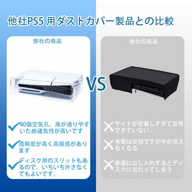 PS5 Slim用 カバー PS5 Slim ダストカバー 横置き PS5用 ケース