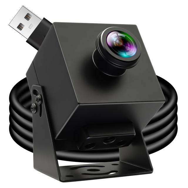 ELP 48MP USBカメラ 8KウルトラHD USBカメラ 200度広角魚眼レンズ付き
