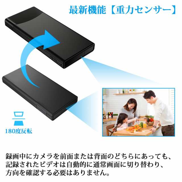 Axlgax 小型カメラ 50時間連続録画 64GBカード付き 動体検知