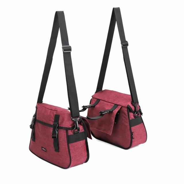 TOURBON 自転車 バッグ パニエバッグ リアバッグ バイク用 通勤 通学 旅行 ショルダーバッグ 大容量 17L