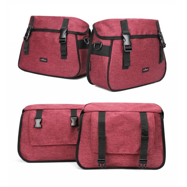 TOURBON 自転車 バッグ パニエバッグ リアバッグ バイク用 通勤 通学 旅行 ショルダーバッグ 大容量 17L