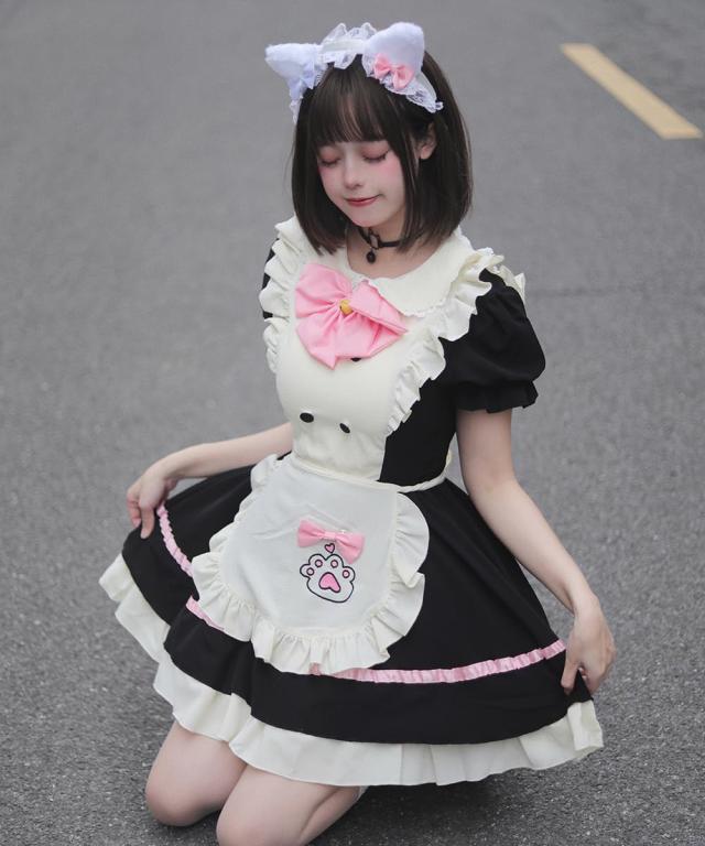 メイド服 メイドコスプレ コンカフェネコ娘 メイドコスチューム ハロウィン仮装 メイド服 メイドコスプレ コンカフェネコ娘 メイドコスチューム
