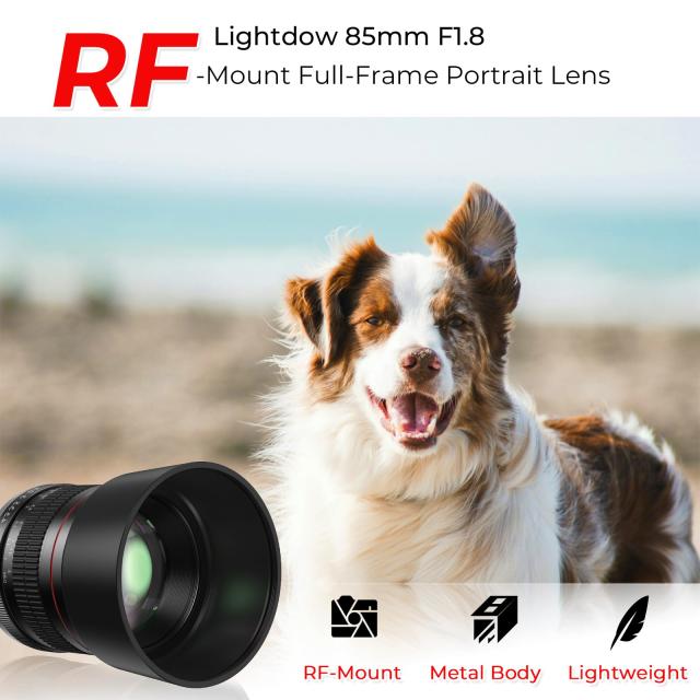 Lightdow 85mm F1.8 中望遠レンズ RF-マウント レンズ 対応 キヤノン マニュアルフォーカス フルフレーム ポートレートレンズ for Canon_1