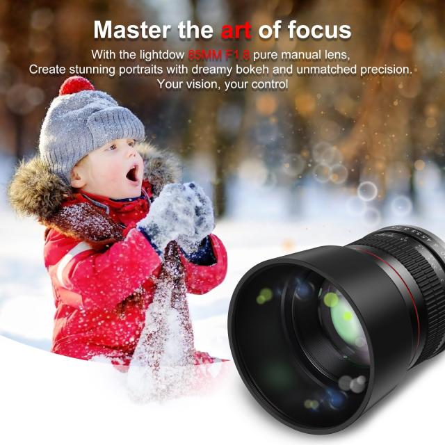 Lightdow 85mm F1.8 中望遠レンズ RF-マウント レンズ 対応 キヤノン マニュアルフォーカス フルフレーム ポートレートレンズ for Canon_2