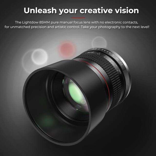 Lightdow 85mm F1.8 中望遠レンズ RF-マウント レンズ 対応 キヤノン マニュアルフォーカス フルフレーム ポートレートレンズ for Canon_3
