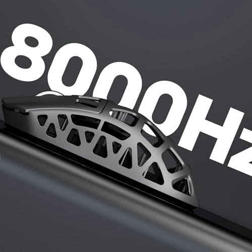 ATTACK SHARK R3 ゲーミングマウス マグネシウム合金 ワイヤレス PAW3395 8000hz 46g 超軽量 2.4G/Bluetooth/USB有線 26000DPI 急速充電