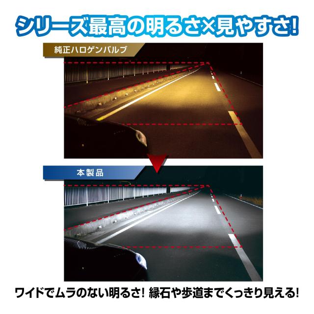 カーメイト(CARMATE) GIGA ギガ LED ヘッド ＆ フォグ バルブ S8シリーズ 6000K H8 / H9 / H11 / H16 / HB3 / HB4 / HIR2 車用 全光束 800_1